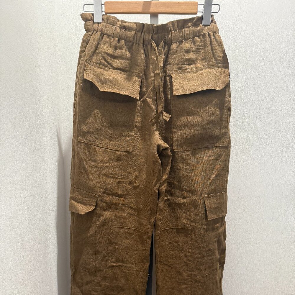 MAGASCHONI   WOMEN 100% LINEN  PANTS WOMEN SZ XS NWT $198